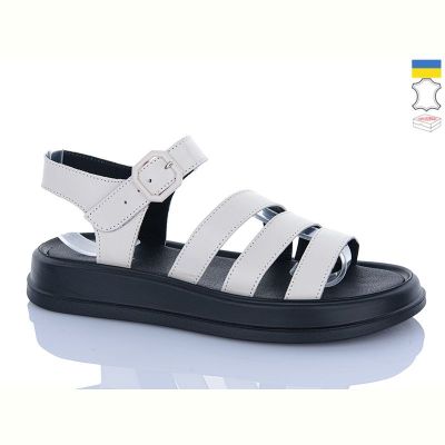 Босоножки Sali 2102 бежевий чор-п.