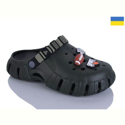 Кроксы Demur 6770 хакі-чорний