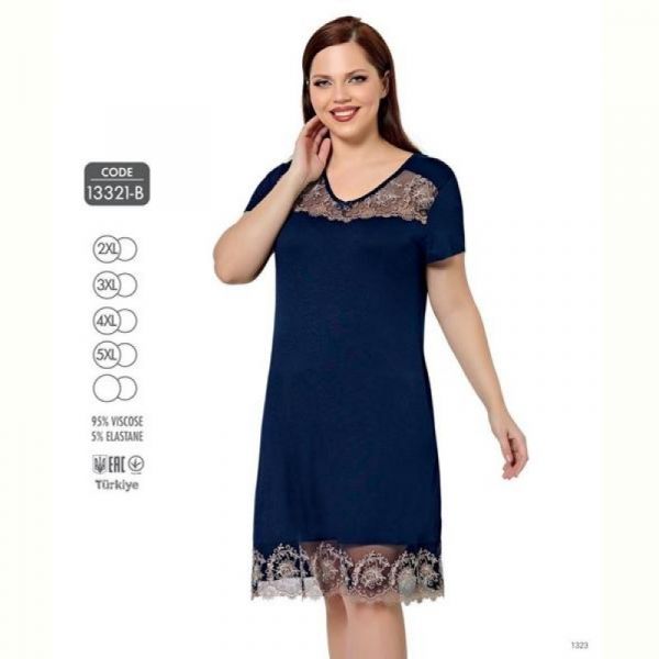 Ночнушка Cotpark 13321B navy