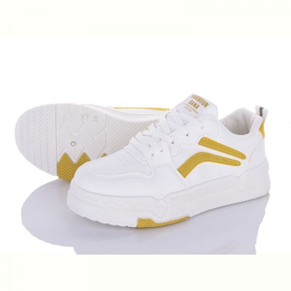 Кроссовки Violeta 45-95 white-yellow