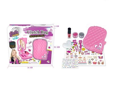 G266051-MBK-335 Дитячий набір для нігтів та татуювань "Clutch Bag Girl's Creator"