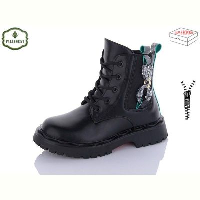 Ботинки Obuv OK 2102B black/green