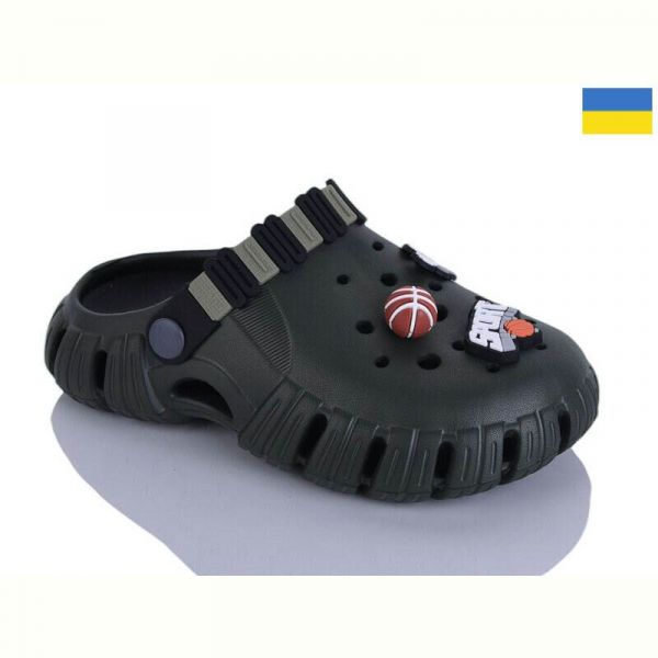 Кроксы Demur 6012 хакі-чорн