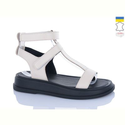 Босоножки Sali 1722 бежевий чор-п.