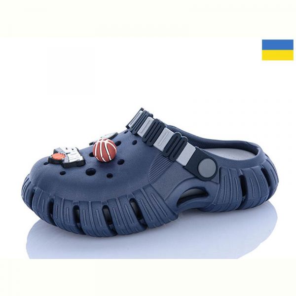 Кроксы Gipanis Гіпаніс Д012 т.синій-св.сірий