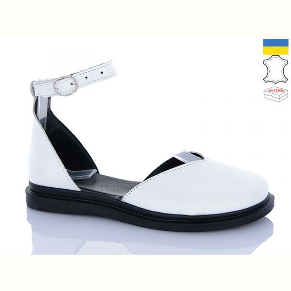 Туфли Sali 2225-065 білий чор-п.