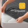 Простынь трикотажная 140/160х200х35 см на резинке IDEIA, эластичная, трикотаж, хлопок т/серая