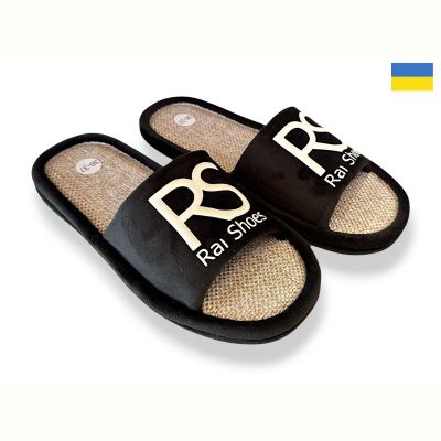 Тапочки Rai Shoes Шльопки RS чорний