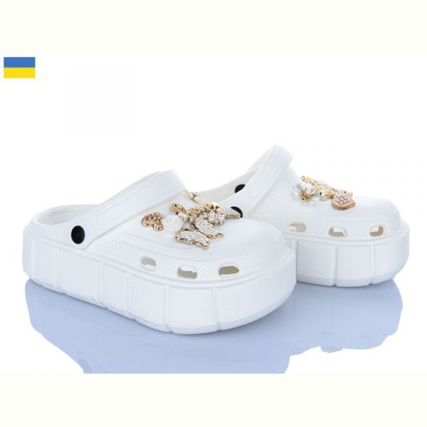 Кроксы Golden Lion 152-2-9 метелик-білий
