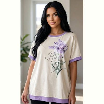 Футболка LeVisha 25021 white-lilac