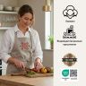 Фартук для кухни IDEIA с вышивкой и карманом, з защитой от пятен, хлопок, для женщин и мужчин серый
