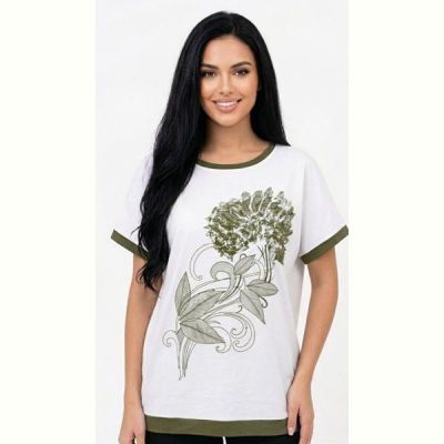 Футболка LeVisha 25022 white-khaki