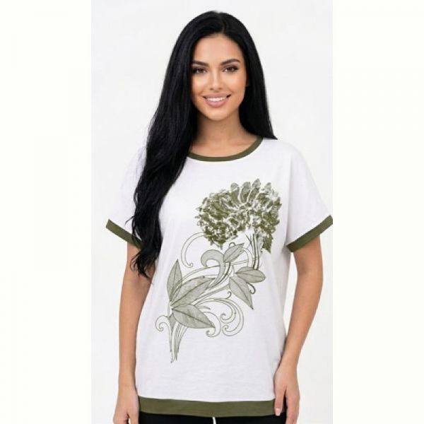 Футболка LeVisha 25022 white-khaki
