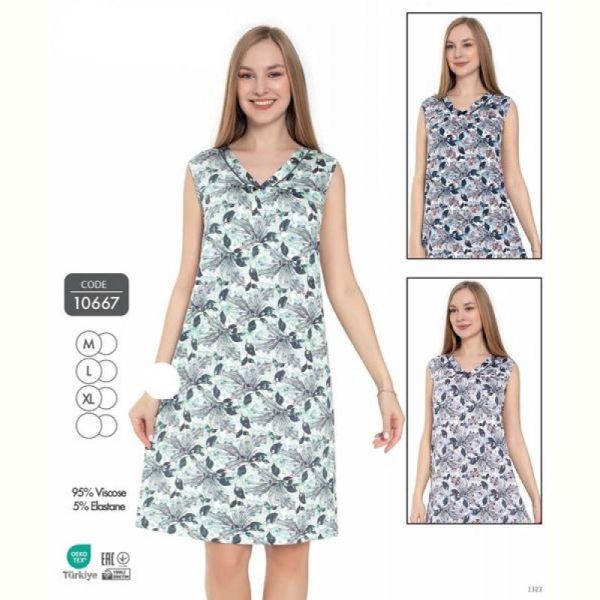 Ночнушка Cotpark 10667 green