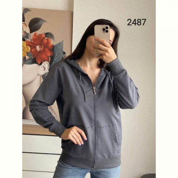 Кофта спорт FSN 2487 d.grey