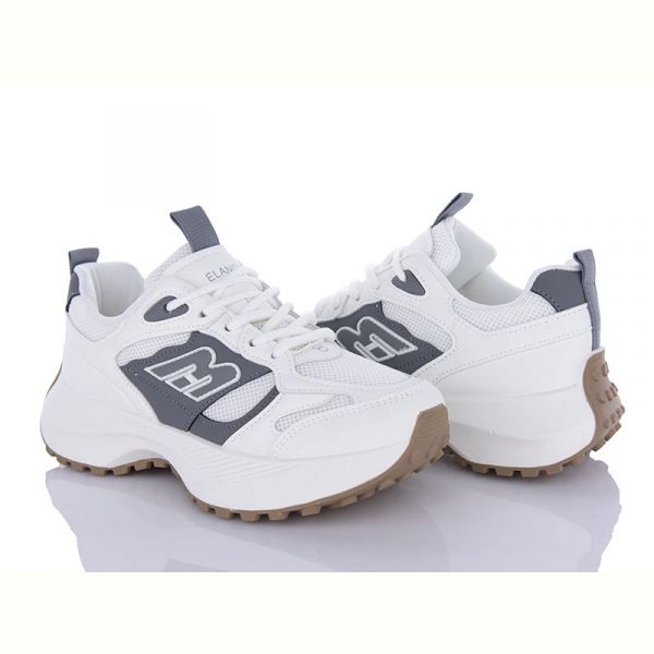 Кроссовки Violeta 136-33 white-grey