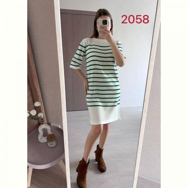 Платье FSN 2058 white-green