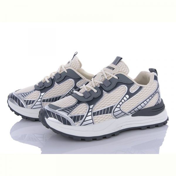 Кроссовки Violeta 176-34-B0682 beige-grey