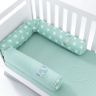 Бортик валик защитный мультифункциональный PAPAELLA 60х15 см 120х15 см в детскую кроватку мята
