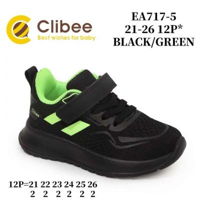 Кроссовки Clibee ApB-EA717-5 black-green