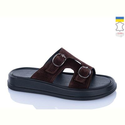 Шлепанцы Sali 12 шоколад з чор-п.