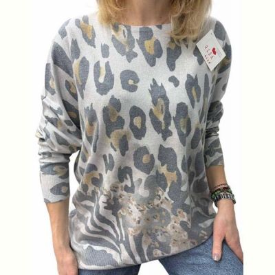 Свитер LeVisha 25242 l.grey