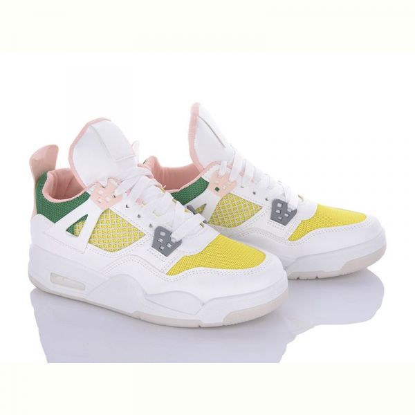 Кроссовки Violeta 143-24 white-yellow-green