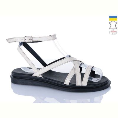 Босоножки Sali 1105 бежевий чор-п.