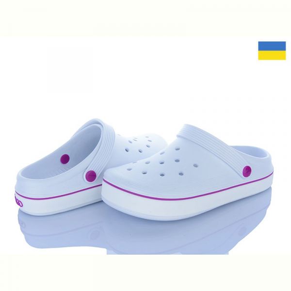 Кроксы Golden Lion 419 білий-ягідний