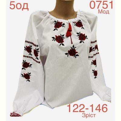Вышиванка Надийка ND894-0751 white