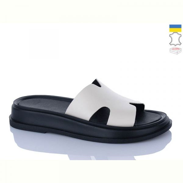 Шлепанцы Sali 505-25 бежевий чор-п.
