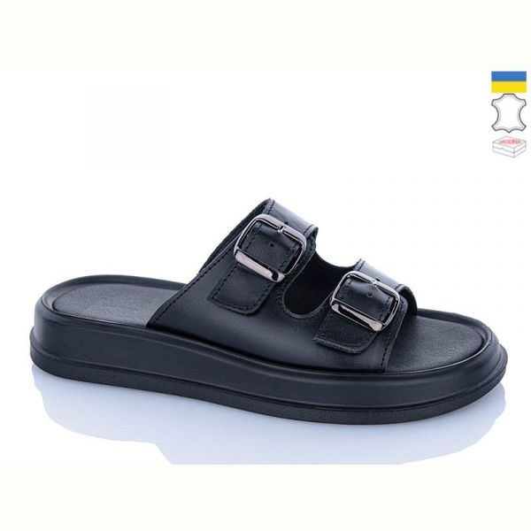 Шлепанцы Sali 91 чорний к чор-п.