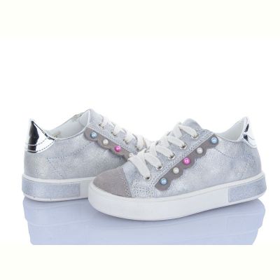 Кеды Леопард A21 silver
