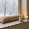 Подушка валик 15х90 см декоративная IDEIA утеплитель для окон и дверей антиалергенная беж