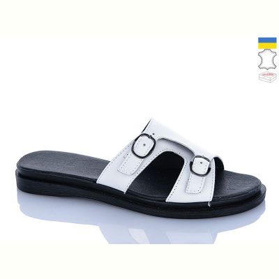 Шлепанцы Sali 111 білий к чор-п.