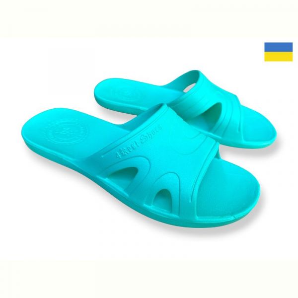 Шлепанцы Rai Shoes 22-10 бірюзовий