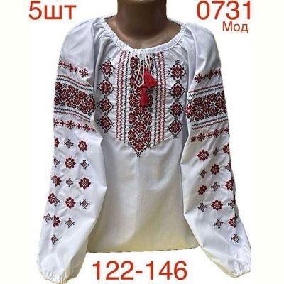 Вышиванка Надийка ND875-0731 white