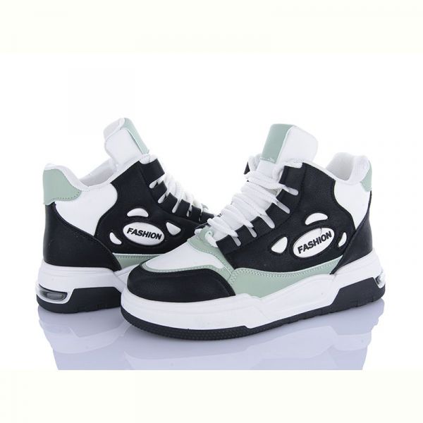 Кроссовки Violeta 177-35 white-black-green