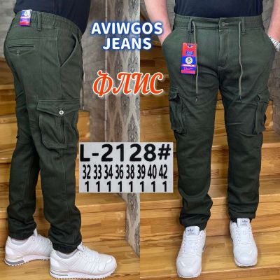 Джинсы God Baron L-2128 khaki