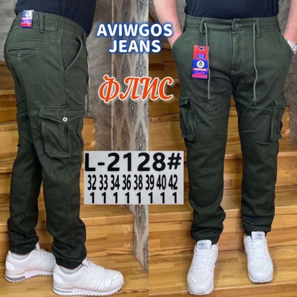Джинсы God Baron L-2128 khaki