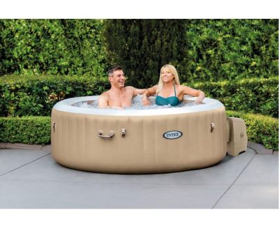 СПА-БАСЕЙН INTEX BUBBLE MASSAGE 28426, 196 х 71 см (4-х місний 1 741 л/год, тент, підстілка, сумка для зберігання, аеромасаж)