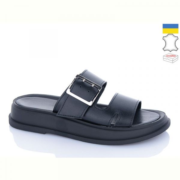 Шлепанцы Sali 516 чорний к чор-п.