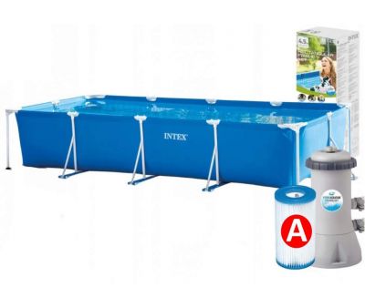 Intex 28274, каркасний басейн 450 х 220 х 84 см (картриджний фільтр 2006 л/год)
