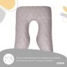 Подушка П-подобная IDEIA 140х75х20 см U-shape для беременных, реабилитации и повседневного комфорта серая/св серая