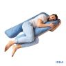 Подушка П-подобная IDEIA 140х75х20 см U-shape для беременных, реабилитации и повседневного комфорта серая/св серая