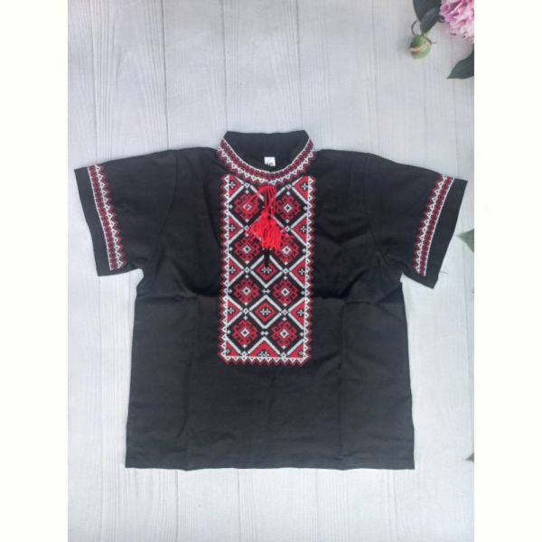 Вышиванка Кузя 048 black