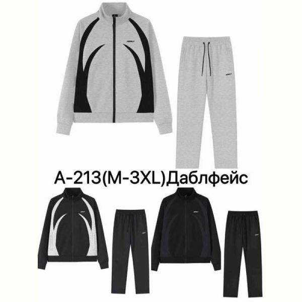 Костюм спорт Ale-Ate A213 black-l.grey