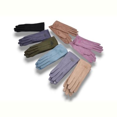 Перчатки КОРОЛЕВА B22-81 кож.зам.плюш-сенс.mix