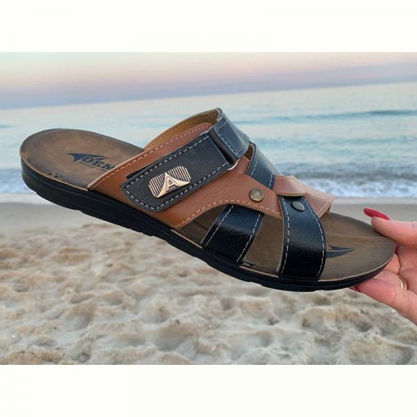 Шлепанцы Demur MK26-2-6844TS black-camel