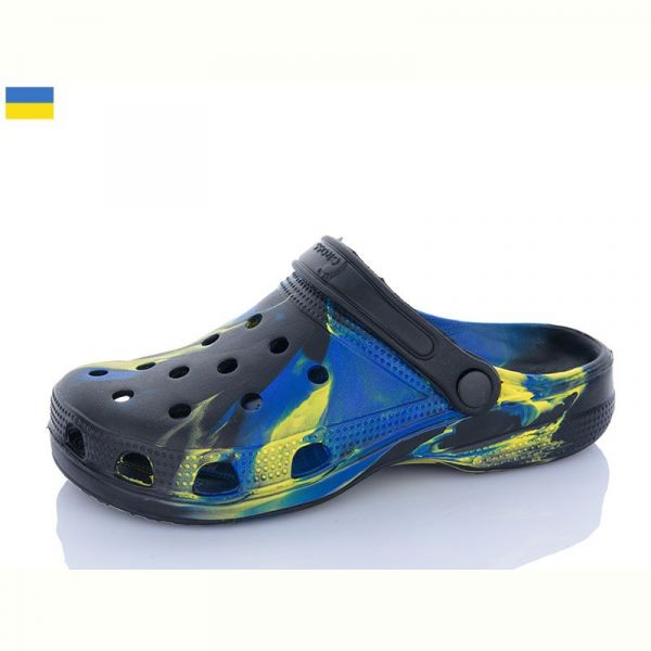 Кроксы Cross SV18 папуга-чор-жовтий